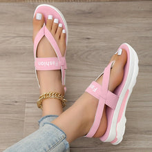 Load image into Gallery viewer, Chic Slingback Platform Thong Sandals for Women - Comfy Solid Color with Stylish Letter Buckle - Perfect for Summer Outings - Shop &amp; Buy
