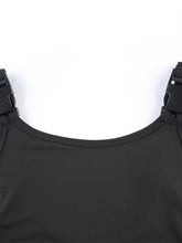 Load image into Gallery viewer, Chic Solid Buckle Detail Cut Out Bodysuit - Flattering Sleeveless Tank Style - Fashion Womens Clothing for a Sexy Look - Shop &amp; Buy
