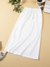 Load image into Gallery viewer, Chic Solid Drawstring Waist Midi Skirt - Loose &amp; Comfortable for Spring &amp; Fall - Shop &amp; Buy
