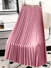 Load image into Gallery viewer, Chic Solid Pleated High Waist Skirt - Fashionable &amp; Flattering for Spring to Fall - Shop &amp; Buy
