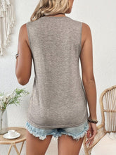 Load image into Gallery viewer, Chic Summer V-Neck Tank Top - Elegant Contrast Lace, Breathable Sleeveless Design - Shop &amp; Buy
