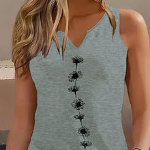 Load image into Gallery viewer, Chic Summertime Floral Tank Top – Breezy Sleeveless Notch Neck Design - Shop &amp; Buy
