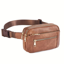 Load image into Gallery viewer, Chic Vegan Leather Fanny Pack-Adjustable Belt, Convertible Crossbody Bag-Stylish Travel &amp; Daily Use - Shop &amp; Buy
