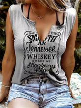 Load image into Gallery viewer, Chic Whiskey Motif Sleeveless Tee - Breezy Spring &amp; Summer Comfort - Shop &amp; Buy
