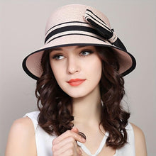 Load image into Gallery viewer, Chic Wide Brim Straw Sun Hat for Women | Elegant UV Protection, Foldable and Travel-Friendly - Shop &amp; Buy
