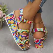 Load image into Gallery viewer, Chic Womens Colorful Wedge Sandals - Comfy Ankle Strap, Casual Open-Toe Design
