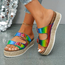 Load image into Gallery viewer, Chic Womens Espadrille Sandals - Comfy Double Buckle Platform, Soft Sole - Shop &amp; Buy
