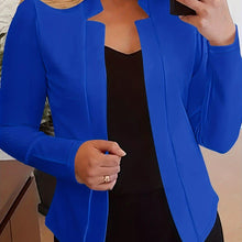 Load image into Gallery viewer, Chic Womens Fitted Blazer - Versatile Open Front Design - Tailored for Office Elegance - Long Sleeve Comfort - Shop &amp; Buy
