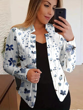 Load image into Gallery viewer, Chic Womens Graphic Print Open Front Blazer - Fashion-Forward Long Sleeve for Office &amp; Work - Elegant and Stylish Clothing - Shop &amp; Buy
