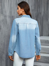 Load image into Gallery viewer, Chic Womens Long Sleeve Denim Shirt - Fashionable Button-Down Blouse for Timeless Casual Style - Premium Jean Fabric, Perfect for Everyday Wear and All Seasons - Shop &amp; Buy
