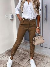Load image into Gallery viewer, Chic Womens Slim-Fit Pants - Comfortable Slant Pockets, Versatile Buttoned Design - Shop &amp; Buy
