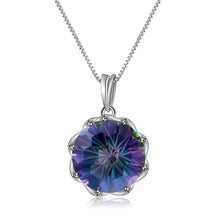 Load image into Gallery viewer, Classic 9.64Ct Natural Rainbow Mystic Quartz Gemstone Pendant Necklace For Women 925 Sterling Silver Fine Jewelry - Shop &amp; Buy