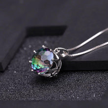 Load image into Gallery viewer, Classic 9.64Ct Natural Rainbow Mystic Quartz Gemstone Pendant Necklace For Women 925 Sterling Silver Fine Jewelry - Shop &amp; Buy
