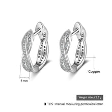 Load image into Gallery viewer, Classic Hoop Women Earrings Cubic Zirconia Twisted Earrings 2021 Trend Vintage Wedding Fashion Jewelry Gift for Women - Shop &amp; Buy
