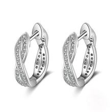 Load image into Gallery viewer, Classic Hoop Women Earrings Cubic Zirconia Twisted Earrings 2021 Trend Vintage Wedding Fashion Jewelry Gift for Women - Shop &amp; Buy
