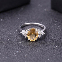 Load image into Gallery viewer, Classic Oval 2.60Ct Natural Citrine Anniversary Rings For Women 925 Sterling Silver Gemstone Ring Fine Jewelry - Shop &amp; Buy
