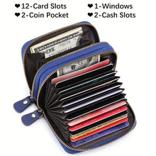 Load image into Gallery viewer, Classic Style RFID Wallet – Secure Multi-Card &amp; ID Organizer with Zip Coin Purse, Durable Polyester Lining - Shop &amp; Buy

