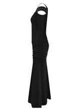 Load image into Gallery viewer, Cold Shoulder Rhinestone Bridesmaid Dress, Elegant Split Dress For Wedding Party - Shop &amp; Buy
