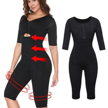 Load image into Gallery viewer, Colombianas Post-Surgery Full Body Arm Shaper Body Suit Powernet Girdle Black Waist Trainer Corsets Slimming Shapewear - Shop &amp; Buy
