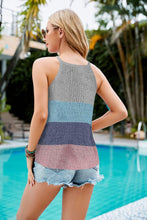 Load image into Gallery viewer, Color Block Round Neck Sleeveless Knit Top - Shop &amp; Buy
