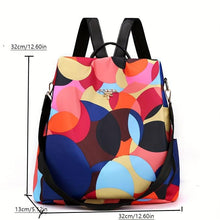 Load image into Gallery viewer, Colorblock Circle Pattern Backpack Purse, Anti-theft Daypack, Casual Two-way Shoulder Bag - Shop &amp; Buy
