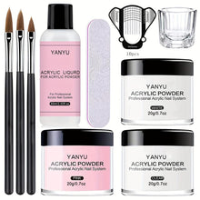 Load image into Gallery viewer, Complete Acrylic Nail Kit for Beginners - Clear Pinkish Nude Acrylic Powder, Non-Yellowing Liquid &amp; Nail Art Tools - Shop &amp; Buy
