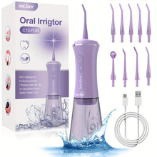 Load image into Gallery viewer, Cordless Water Flosser, Flossing Pressure Oral Irrigator For Teeth, 11.83oz Large Water Tank, 8 Dental Tips - Shop &amp; Buy
