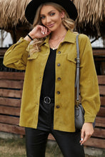 Load image into Gallery viewer, Corduroy Long Sleeve Button-Up Shirt Jacket - Shop &amp; Buy