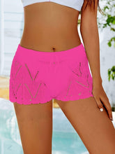 Load image into Gallery viewer, Crochet Scallop Trim Shorts, Casual Beach Wear Elastic Waist Shorts - Shop &amp; Buy
