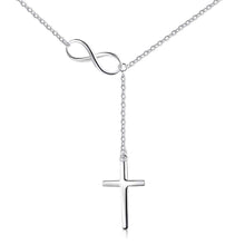 Load image into Gallery viewer, Cross &amp; Infinity Silver Color Pendant Necklace Women Fashion Jewelry Best Christmas Gift for Ladies - Shop &amp; Buy
