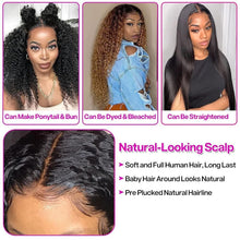 Load image into Gallery viewer, Curly Human Hair Wig Kinky Curly Lace Front Wig 4x4 Lace Closure Wigs PrePlucked with Baby Hair 13x4 Deep Curly Frontal Wigs - Shop &amp; Buy
