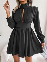 Load image into Gallery viewer, Cutout Turtleneck A-Line Mini Dress - Shop &amp; Buy