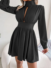 Load image into Gallery viewer, Cutout Turtleneck A-Line Mini Dress - Shop &amp; Buy