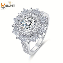Load image into Gallery viewer, 1 Piece Fine Craft 925 Sterling Silver Main Stone 1 Carat High Quality Gorgeous Luxury Moissan Ladies Fashion Ring - Shop &amp; Buy
