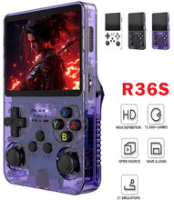 Load image into Gallery viewer, Open Source R36S Retro Handheld Video Game Console Linux System 3.5 Inch IPS Screen Portable Pocket Video Player 64GB Games
