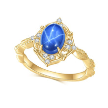 Load image into Gallery viewer, Dainty Blue Lindy Star Sapphire Promise Ring in 925 Sterling Silver Gemstone Vintage Ring Mothers Day Gifts - Shop &amp; Buy