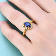 Load image into Gallery viewer, Dainty Blue Lindy Star Sapphire Promise Ring in 925 Sterling Silver Gemstone Vintage Ring Mothers Day Gifts - Shop &amp; Buy
