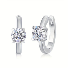 Load image into Gallery viewer, Dazzling Shiny Moissanite Hoop Earrings - Exquisitely Crafted in 925 Sterling Silver - Shop &amp; Buy

