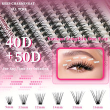 Load image into Gallery viewer, Deluxe Lash Extension Kit - 640 Pcs Professional DIY Set with 30/40/50D Clusters, D-Curl, Double-Ended Adhesive - Shop &amp; Buy
