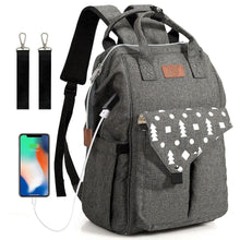 Load image into Gallery viewer, Diaper Bag Backpack Waterproof Baby Nappy Bag W/usb Charging Port Travel Outdoor - Shop &amp; Buy

