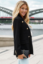 Load image into Gallery viewer, Double-Breasted Lapel Collar Long Sleeve Blazer - Shop &amp; Buy