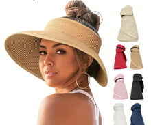 Load image into Gallery viewer, Women Summer Visors Hat - Stylish and UV-Resistant for Outdoor Hiking Foldable Sun Cap
