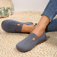 Load image into Gallery viewer, Effortless Chic Women&#39;s Flat Shoes - Breathable Weave, Slip-On Convenience
