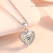 Load image into Gallery viewer, Elegant 3ct Moissanite Heart Necklace in 18K Gold Plated Silver - Luxurious Gift for Women on Any Occasion - Shop &amp; Buy
