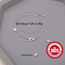 Load image into Gallery viewer, Elegant 925 Sterling Silver Butterfly Anklet with Sparkling Zircon - Shop &amp; Buy
