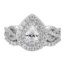 Load image into Gallery viewer, Elegant 925 Sterling Silver Wedding Rings for Women Bridal Set Pear Cut 1.26 Ct 5A Cubic Zircon Luxury Fine Jewelry - Shop &amp; Buy
