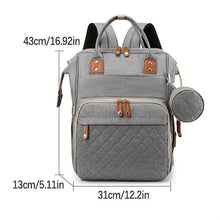 Load image into Gallery viewer, Elegant Argyle Large-Capacity Mommy Diaper Backpack, Stain-Resistant, Multi-Layer Storage - Shop &amp; Buy
