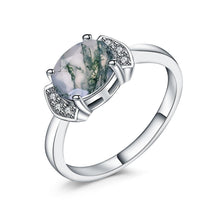 Load image into Gallery viewer, Elegant Gemstone Ring 1.8Ct Oval Cut Moss Agate Vintage Engagement Rings in 925 Sterling Silver Gift For Her - Shop &amp; Buy
