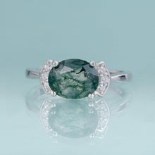 Load image into Gallery viewer, Elegant Gemstone Ring 1.8Ct Oval Cut Moss Agate Vintage Engagement Rings in 925 Sterling Silver Gift For Her - Shop &amp; Buy

