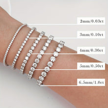 Load image into Gallery viewer, Elegant Moissanite Tennis Bracelet, 925 Sterling Silver Luxury Style Jewel, Exquisite Stylish Wrist Chain - Shop &amp; Buy
